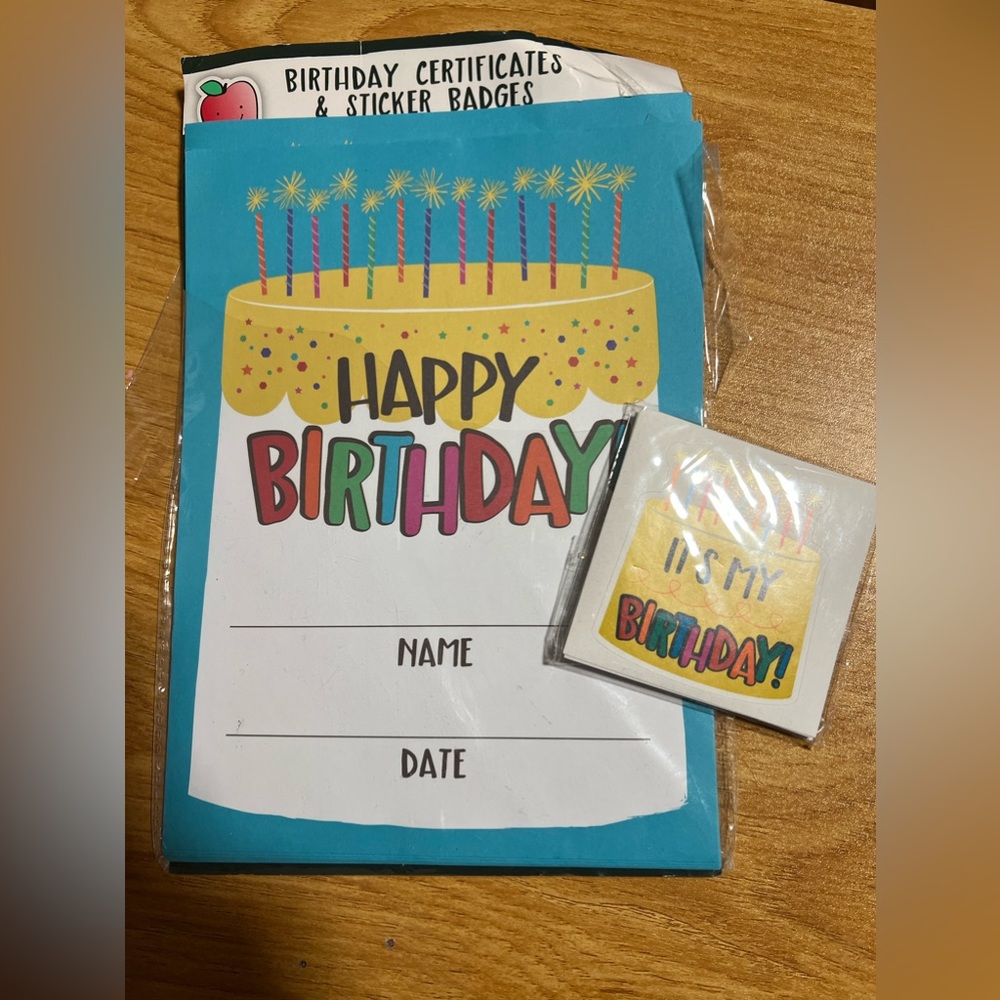 Birthday and sticker badges